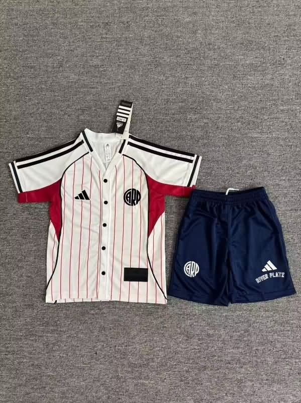 River Plate 25/26 Kids Travel Soccer Jersey And Shorts River Plate 25/26 Kids Travel Soccer Jersey And Shorts