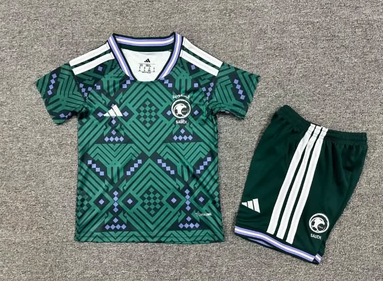 Saudi Arabia 2026 Kids World Cup Home Soccer Jersey And Shorts Saudi Arabia 2026 Kids World Cup Home Soccer Jersey And Shorts