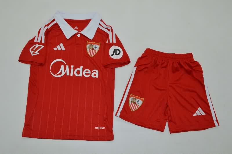 Sevilla 25/26 Kids Away Soccer Jersey And Shorts Sevilla 25/26 Kids Away Soccer Jersey And Shorts
