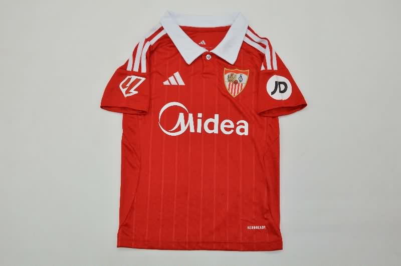 Sevilla 25/26 Kids Away Soccer Jersey And Shorts
