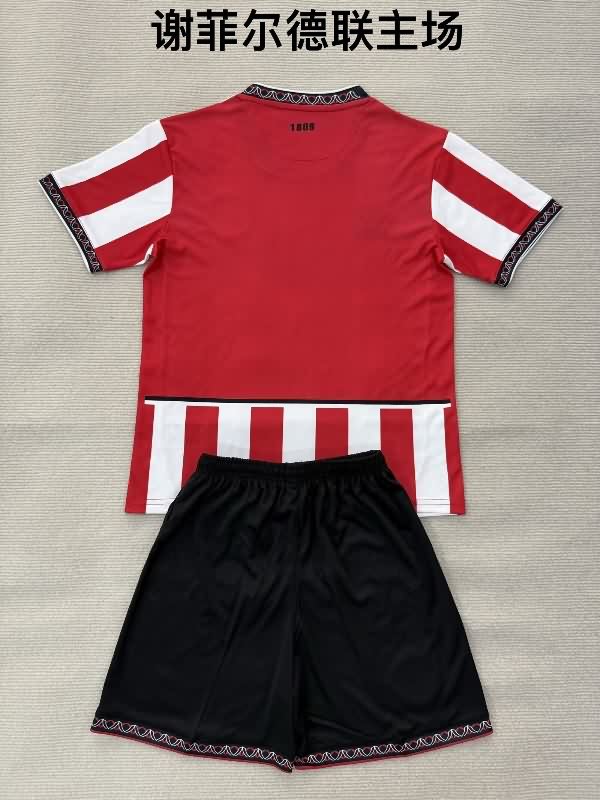 Sheffield United 25/26 Kids Home Soccer Jersey And Shorts