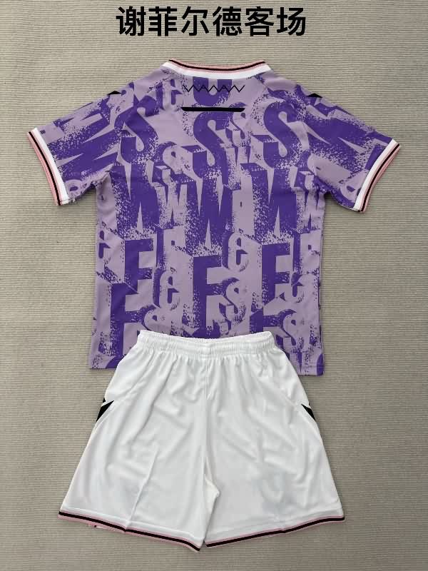 Sheffield Wednesday 25/26 Kids Away Soccer Jersey And Shorts