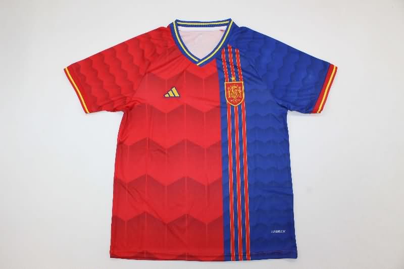 Spain 2025 Kids Training Soccer Jersey And Shorts