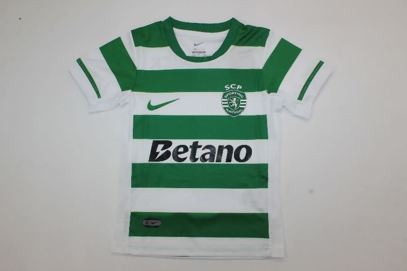 Sporting Lisbon 25/26 Kids Home Soccer Jersey And Shorts