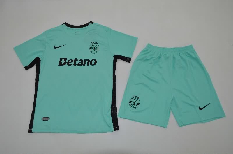 Sporting Lisbon 25/26 Kids Third Soccer Jersey And Shorts Sporting Lisbon 25/26 Kids Third Soccer Jersey And Shorts