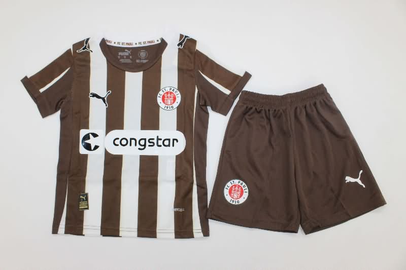 St Pauli 25/26 Kids Home Soccer Jersey And Shorts St Pauli 25/26 Kids Home Soccer Jersey And Shorts