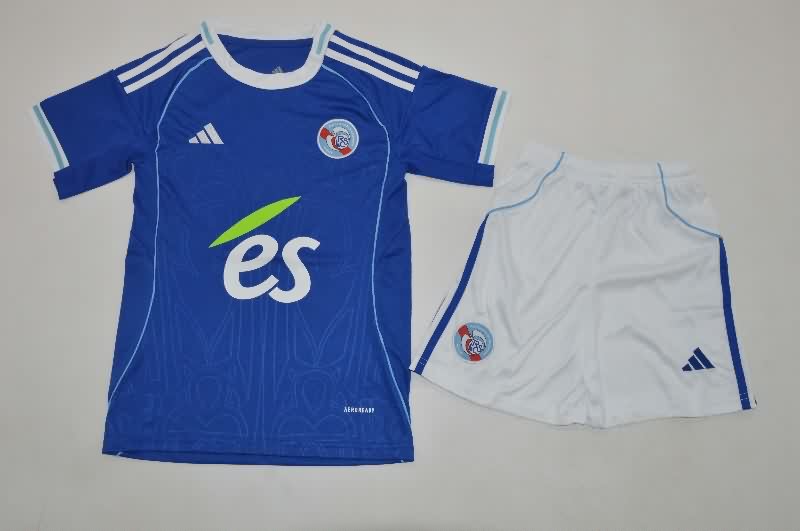 Strasbourg 25/26 Kids Home Soccer Jersey And Shorts Strasbourg 25/26 Kids Home Soccer Jersey And Shorts