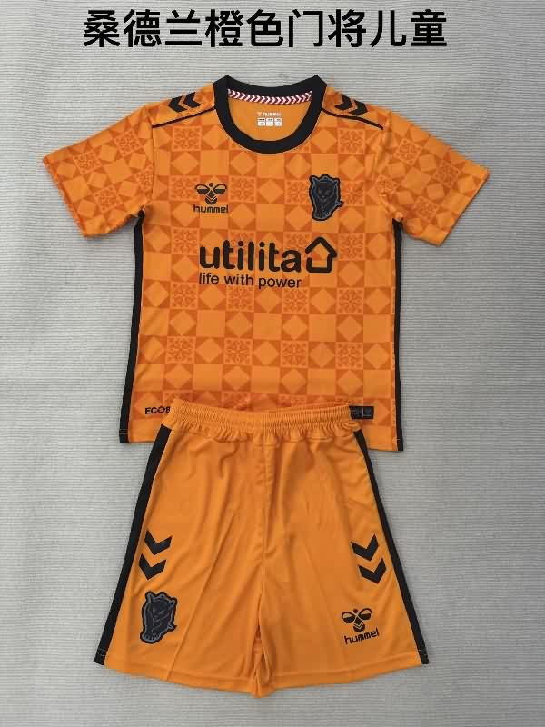 Sunderland 25/26 Kids Goalkeeper Orange Soccer Jersey And Shorts Sunderland 25/26 Kids Goalkeeper Orange Soccer Jersey And Shorts