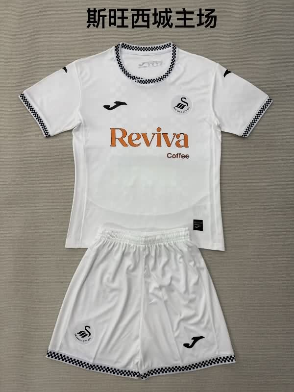 Swansea 25/26 Kids Home Soccer Jersey And Shorts Swansea 25/26 Kids Home Soccer Jersey And Shorts