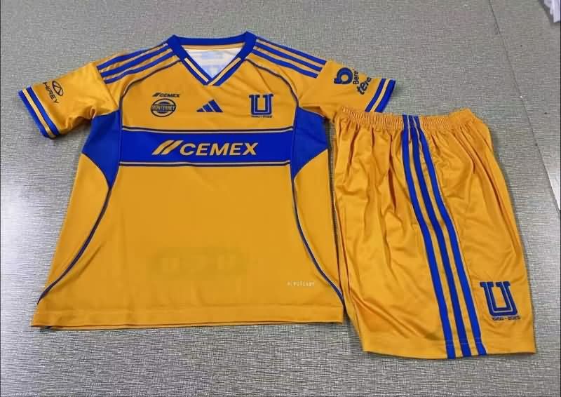 Tigres UANL 25/26 Kids Home Soccer Jersey And Shorts