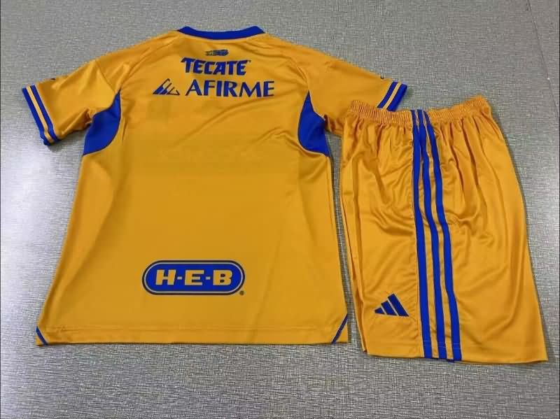 Tigres UANL 25/26 Kids Home Soccer Jersey And Shorts