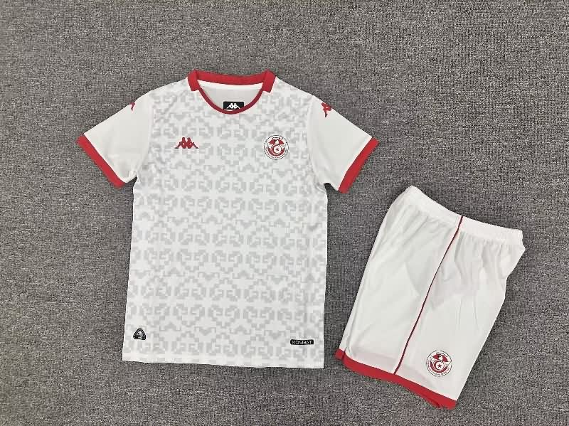 Tunisia 25/26 Kids Away Soccer Jersey And Shorts Tunisia 25/26 Kids Away Soccer Jersey And Shorts