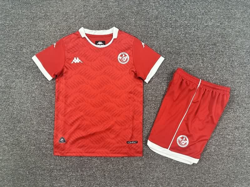 Tunisia 25/26 Kids Home Soccer Jersey And Shorts Tunisia 25/26 Kids Home Soccer Jersey And Shorts