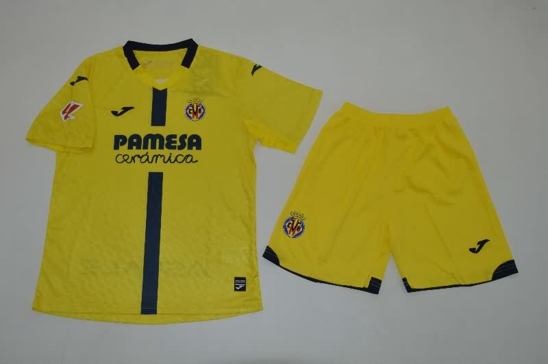 Villarreal 25/26 Kids Home Soccer Jersey And Shorts Villarreal 25/26 Kids Home Soccer Jersey And Shorts