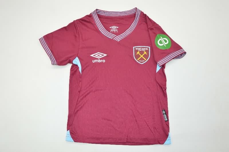 West Ham 25/26 Kids Home Soccer Jersey And Shorts