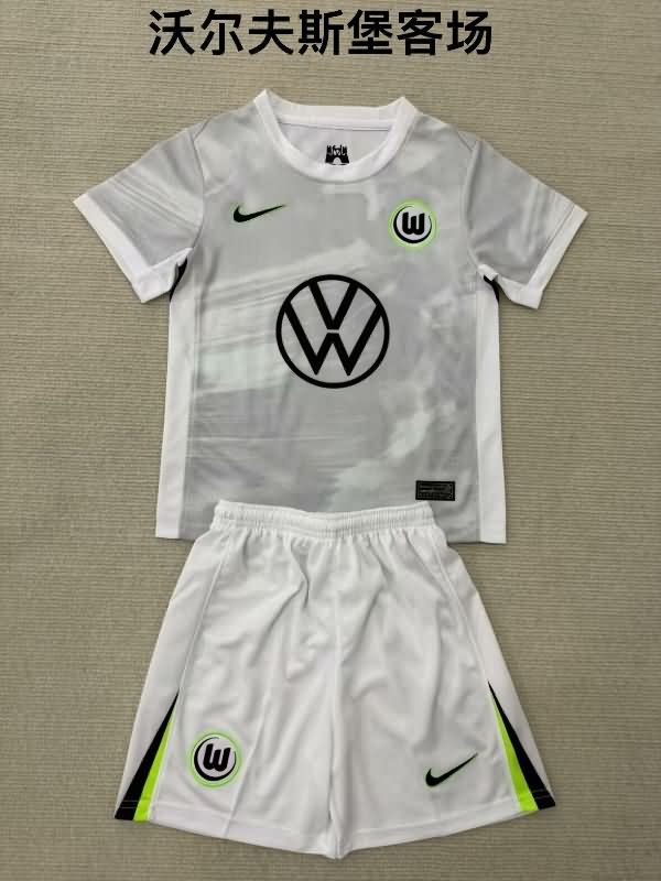 Wolfsburg 25/26 Kids Away Soccer Jersey And Shorts Wolfsburg 25/26 Kids Away Soccer Jersey And Shorts