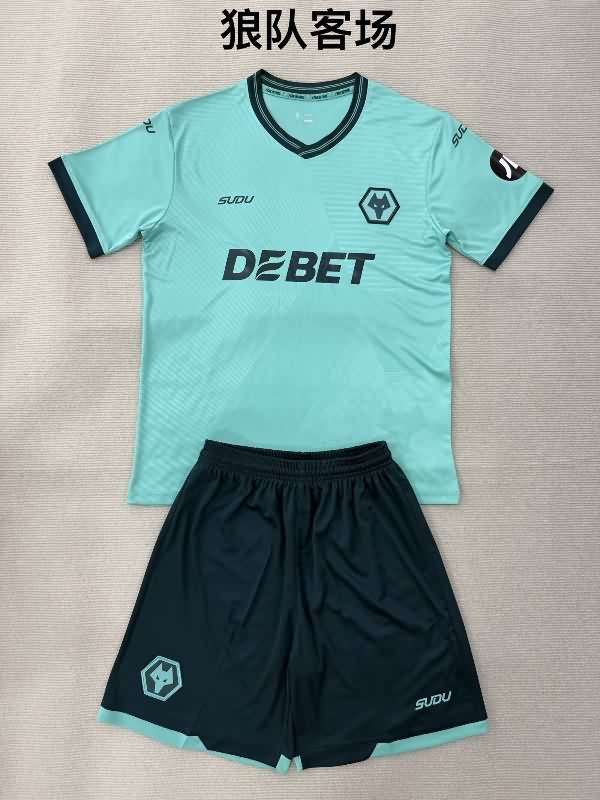 Wolves 25/26 Kids Away Soccer Jersey And Shorts Wolves 25/26 Kids Away Soccer Jersey And Shorts