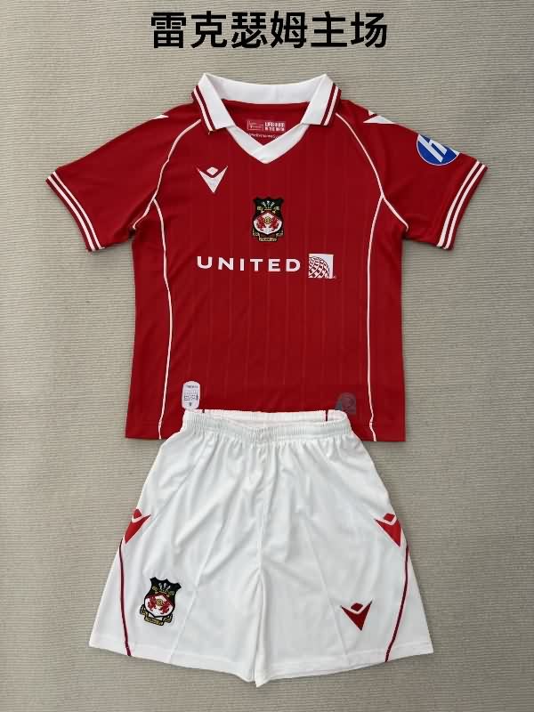 Wrexham 25/26 Kids Home Soccer Jersey And Shorts Wrexham 25/26 Kids Home Soccer Jersey And Shorts