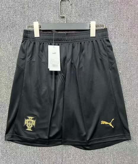 AAA(Thailand) Portugal 25/26 Black Soccer Shorts AAA(Thailand) Portugal 25/26 Black Soccer Shorts