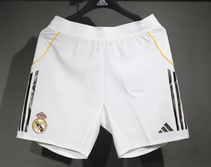 AAA(Thailand) Real Madrid 2025/26 Home Soccer Shorts (Player) AAA(Thailand) Real Madrid 2025/26 Home Soccer Shorts (Player)