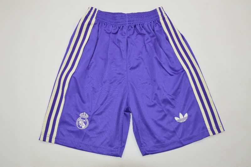 AAA(Thailand) Real Madrid 25/26 Purple Soccer Shorts AAA(Thailand) Real Madrid 25/26 Purple Soccer Shorts