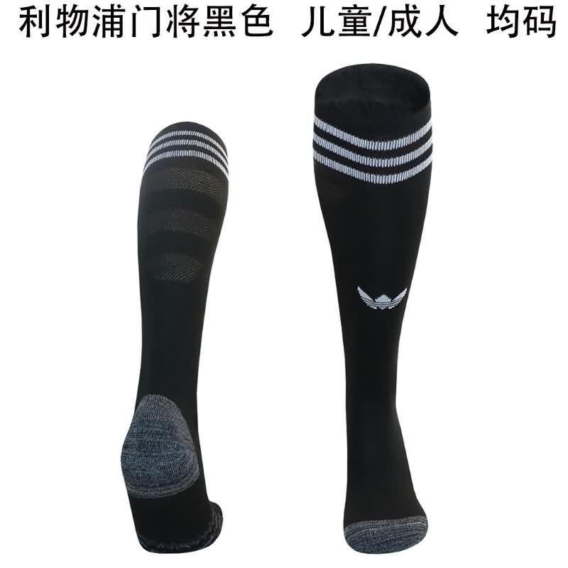 AAA(Thailand) Liverpool 25/26 Goalkeeper Black Soccer Socks AAA(Thailand) Liverpool 25/26 Goalkeeper Black Soccer Socks