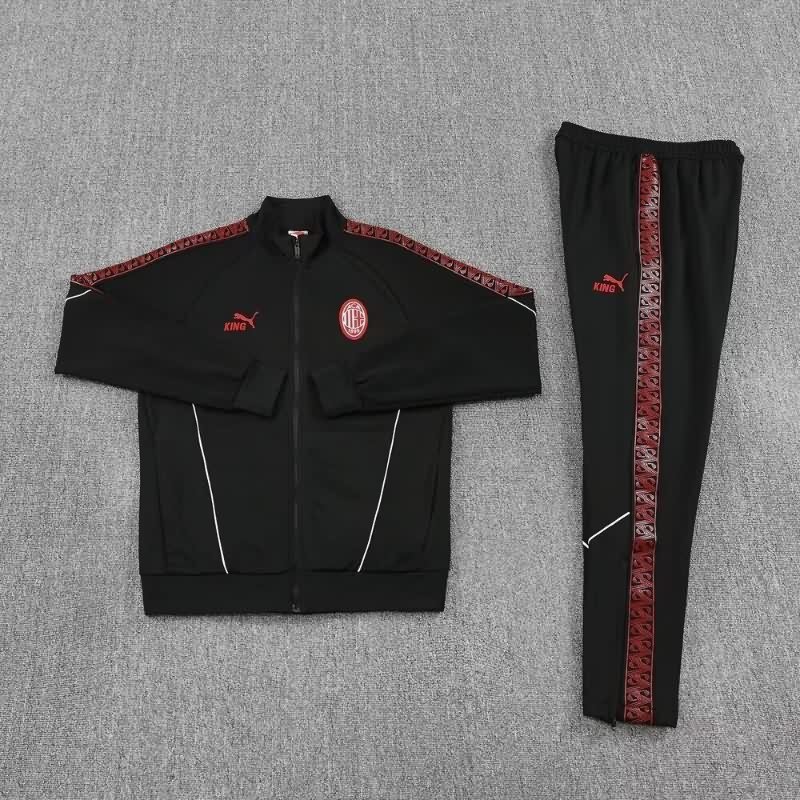 AAA(Thailand) AC Milan 25/26 Black Soccer Tracksuit 03 AAA(Thailand) AC Milan 25/26 Black Soccer Tracksuit 03