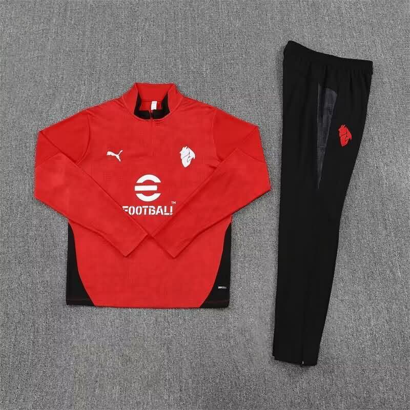 AAA(Thailand) AC Milan 25/26 Red Soccer Tracksuit AAA(Thailand) AC Milan 25/26 Red Soccer Tracksuit