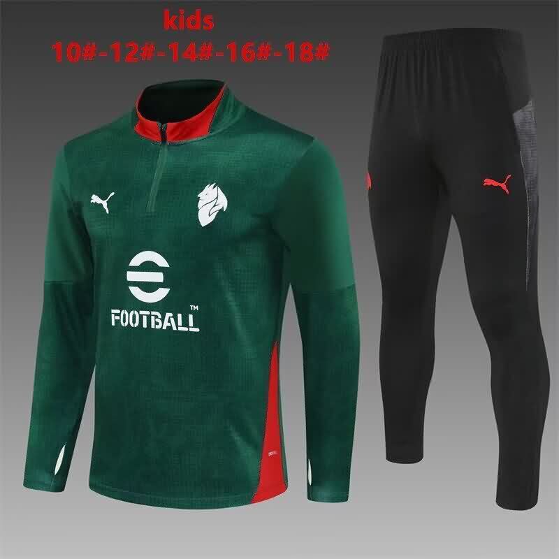 AC Milan 25/26 Kids Green Soccer Tracksuit AC Milan 25/26 Kids Green Soccer Tracksuit