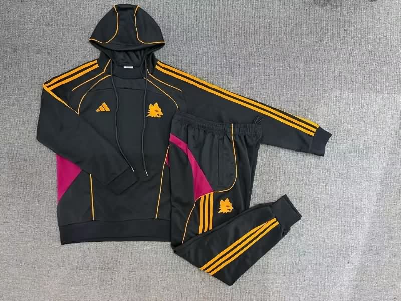 AAA(Thailand) AS Roma 25/26 Black Soccer Tracksuit 02 AAA(Thailand) AS Roma 25/26 Black Soccer Tracksuit 02