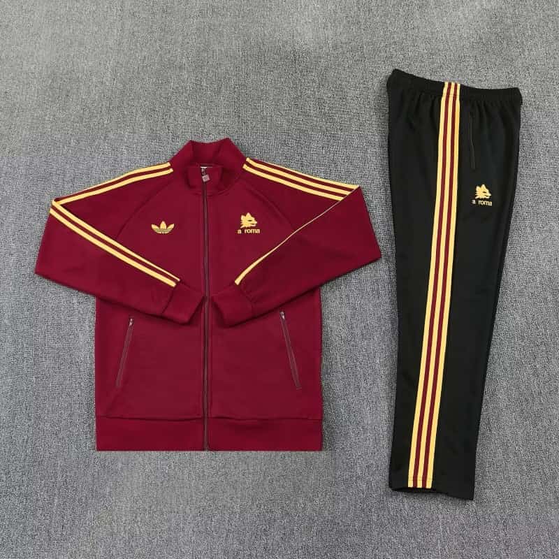AAA(Thailand) AS Roma 25/26 Red Soccer Tracksuit 02 AAA(Thailand) AS Roma 25/26 Red Soccer Tracksuit 02