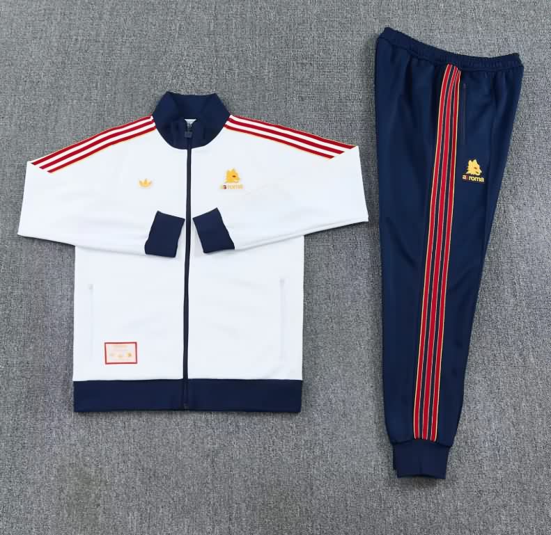 AAA(Thailand) AS Roma 25/26 White Soccer Tracksuit AAA(Thailand) AS Roma 25/26 White Soccer Tracksuit