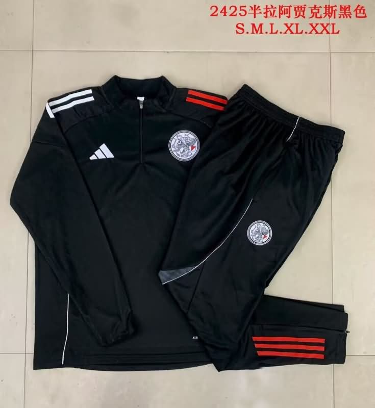 AAA(Thailand) Ajax 25/26 Black Soccer Tracksuit AAA(Thailand) Ajax 25/26 Black Soccer Tracksuit