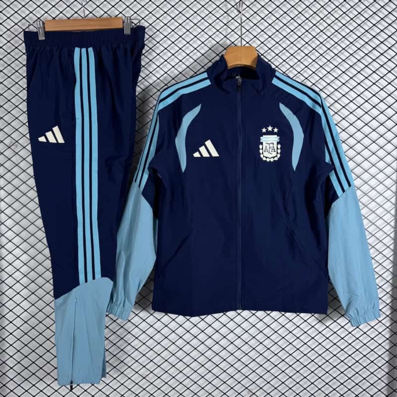 AAA(Thailand) Argentina 2026 Dark Blue Soccer Tracksuit 04 AAA(Thailand) Argentina 2026 Dark Blue Soccer Tracksuit 04