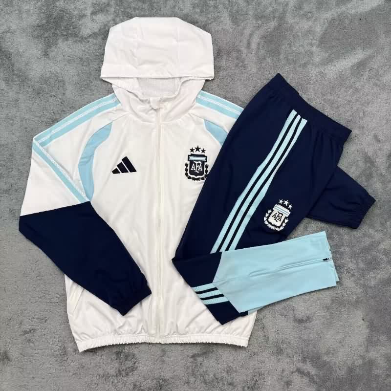 AAA(Thailand) Argentina 2026 White Soccer Tracksuit 02 AAA(Thailand) Argentina 2026 White Soccer Tracksuit 02