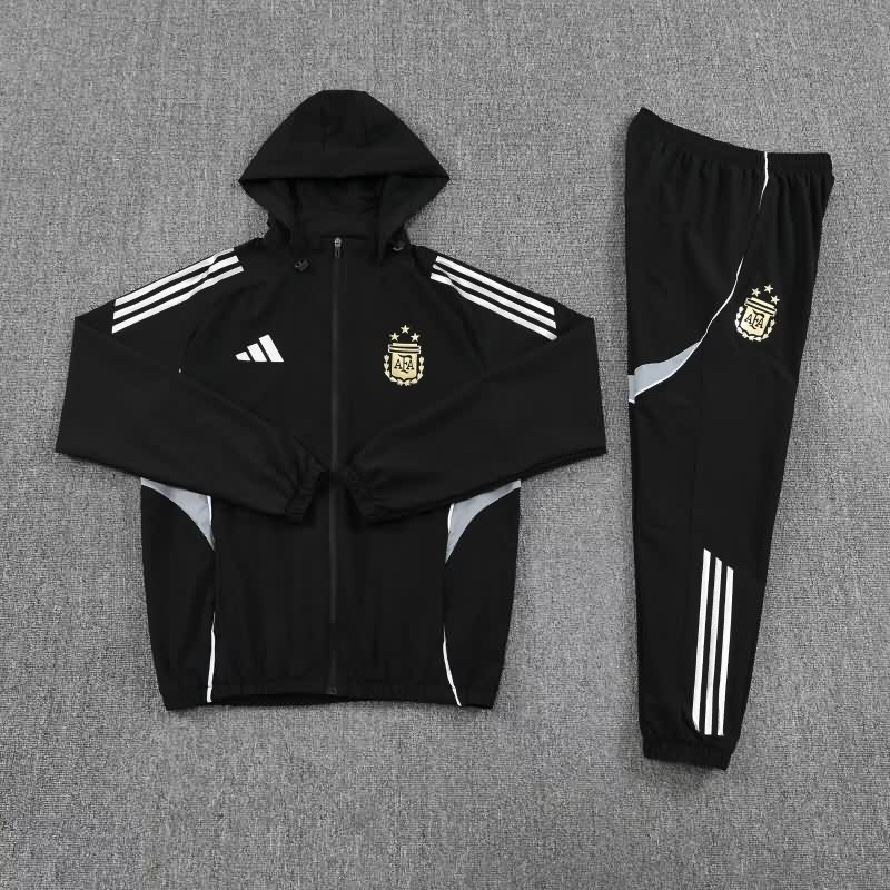AAA(Thailand) Argentina 2025 Black Soccer Tracksuit 03 AAA(Thailand) Argentina 2025 Black Soccer Tracksuit 03