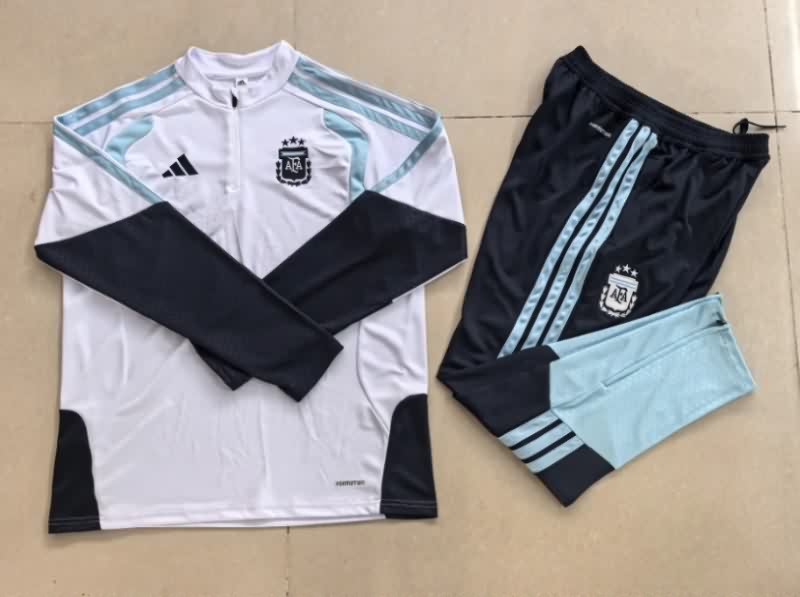 AAA(Thailand) Argentina 2026 White Soccer Tracksuit AAA(Thailand) Argentina 2026 White Soccer Tracksuit