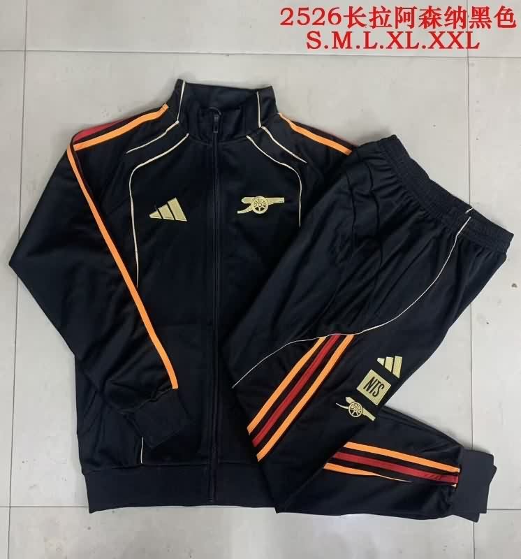 AAA(Thailand) Arsenal 25/26 Black Soccer Tracksuit AAA(Thailand) Arsenal 25/26 Black Soccer Tracksuit