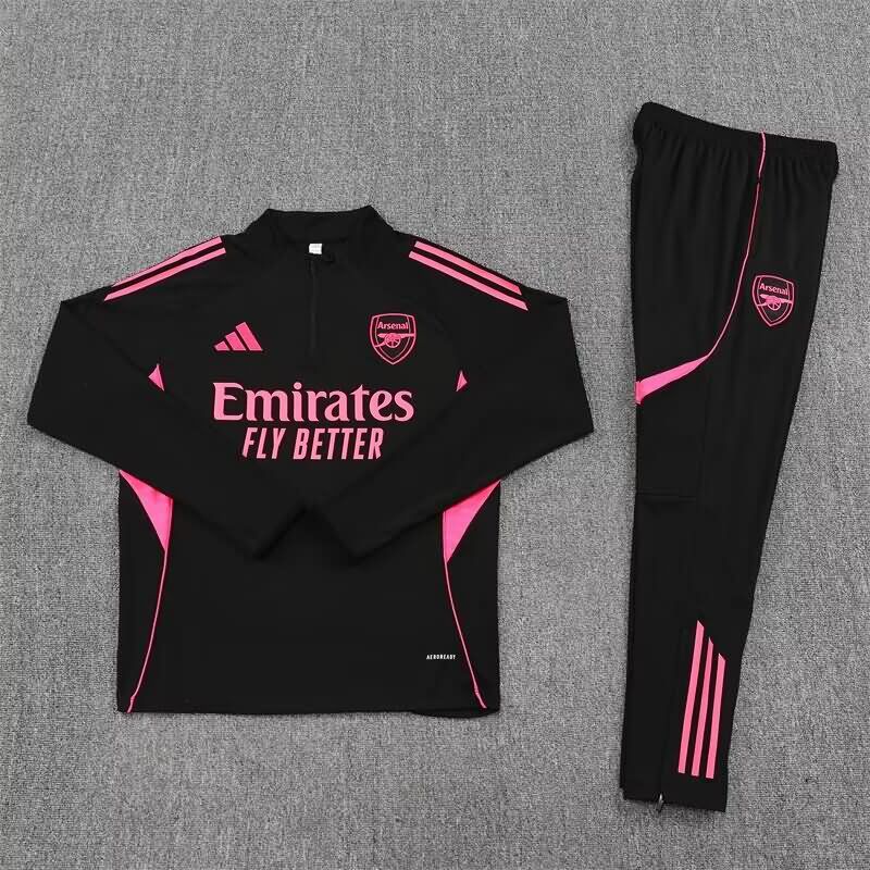 AAA(Thailand) Arsenal 25/26 Black Soccer Tracksuit 02 AAA(Thailand) Arsenal 25/26 Black Soccer Tracksuit 02