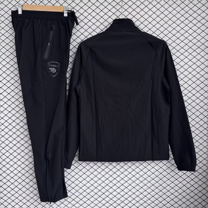 AAA(Thailand) Arsenal 25/26 Black Soccer Tracksuit 03