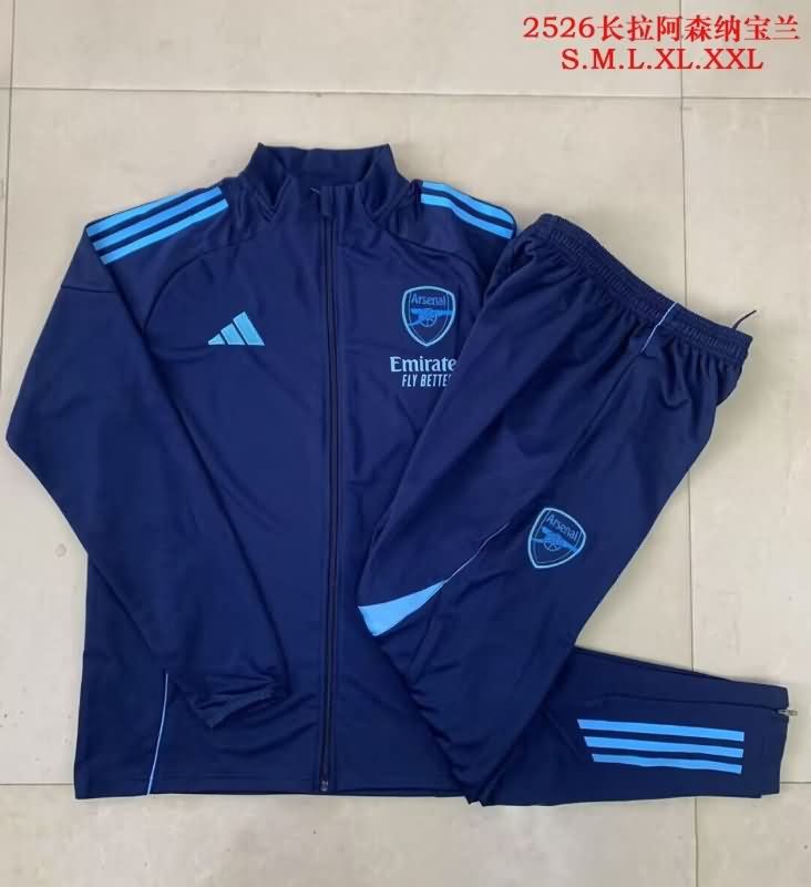 AAA(Thailand) Arsenal 25/26 Dark Blue Soccer Tracksuit 02 AAA(Thailand) Arsenal 25/26 Dark Blue Soccer Tracksuit 02