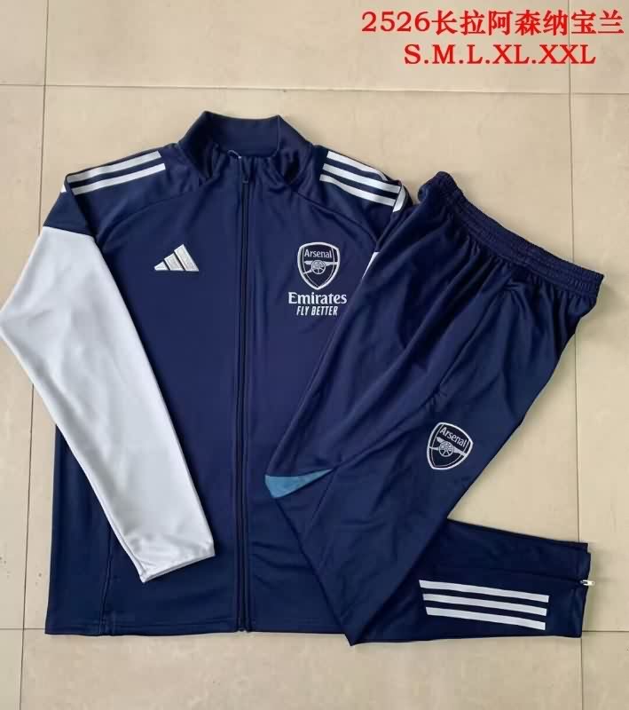 AAA(Thailand) Arsenal 25/26 Dark Blue Soccer Tracksuit 05 AAA(Thailand) Arsenal 25/26 Dark Blue Soccer Tracksuit 05
