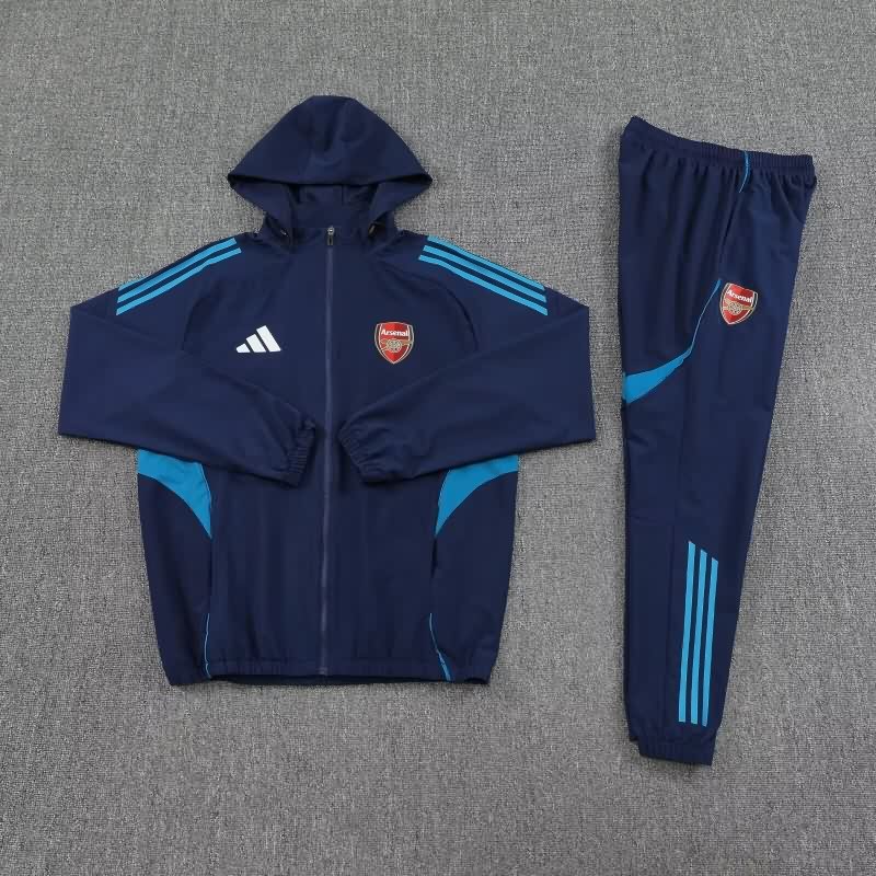 AAA(Thailand) Arsenal 25/26 Dark Blue Soccer Tracksuit 06 AAA(Thailand) Arsenal 25/26 Dark Blue Soccer Tracksuit 06