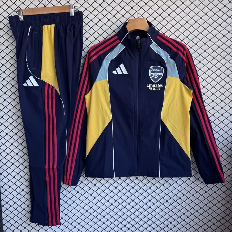 AAA(Thailand) Arsenal 25/26 Dark Blue Soccer Tracksuit 08 AAA(Thailand) Arsenal 25/26 Dark Blue Soccer Tracksuit 08