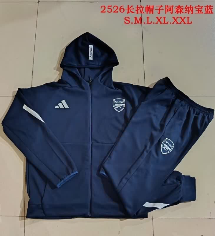 AAA(Thailand) Arsenal 25/26 Dark Blue Soccer Tracksuit 09 AAA(Thailand) Arsenal 25/26 Dark Blue Soccer Tracksuit 09