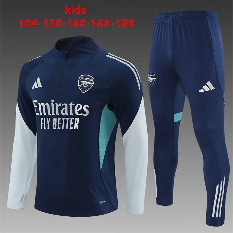 Arsenal 25/26 Kids Dark Blue Soccer Tracksuit 02 Arsenal 25/26 Kids Dark Blue Soccer Tracksuit 02