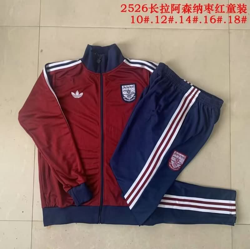 Arsenal 25/26 Kids Red Soccer Tracksuit Arsenal 25/26 Kids Red Soccer Tracksuit