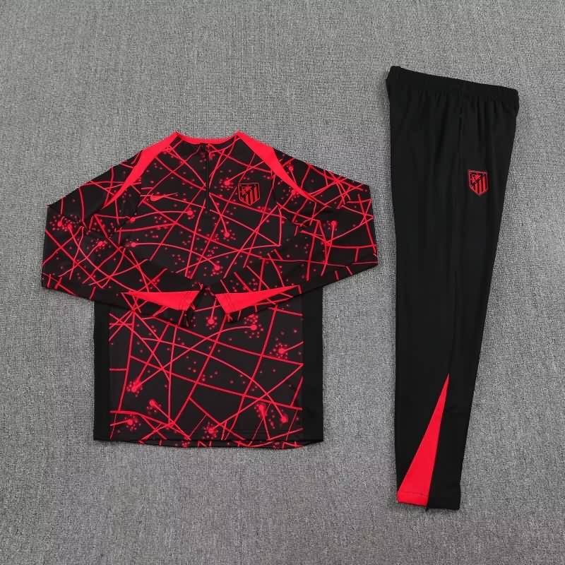 AAA(Thailand) Atletico Madrid 25/26 Black Red Soccer Tracksuit AAA(Thailand) Atletico Madrid 25/26 Black Red Soccer Tracksuit