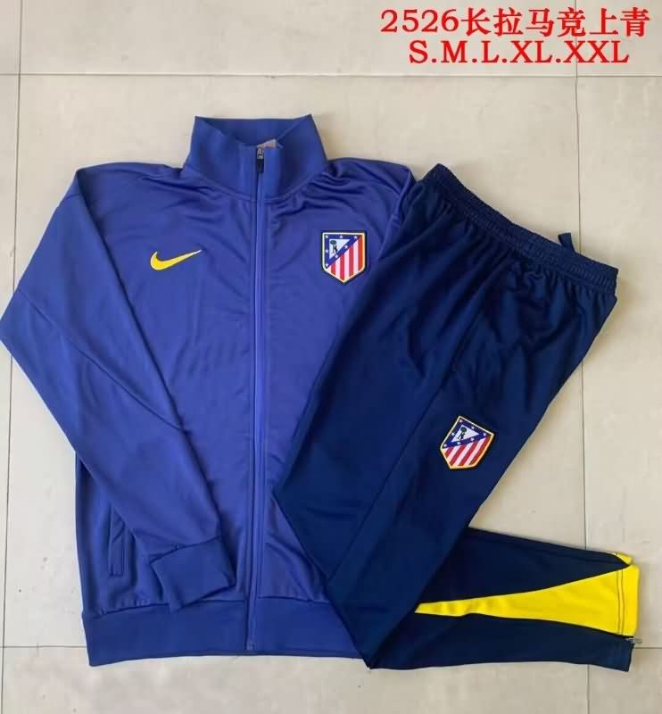 AAA(Thailand) Atletico Madrid 25/26 Dark Blue Soccer Tracksuit 02 AAA(Thailand) Atletico Madrid 25/26 Dark Blue Soccer Tracksuit 02