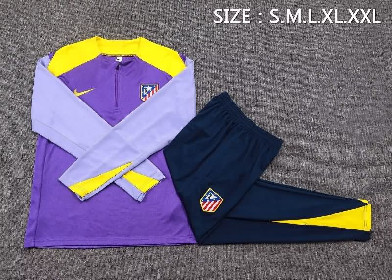 AAA(Thailand) Atletico Madrid 25/26 Purple Soccer Tracksuit AAA(Thailand) Atletico Madrid 25/26 Purple Soccer Tracksuit